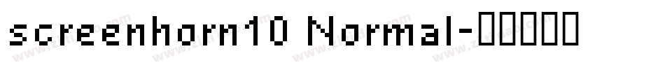 screenhorn10 Normal字体转换